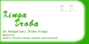 kinga droba business card